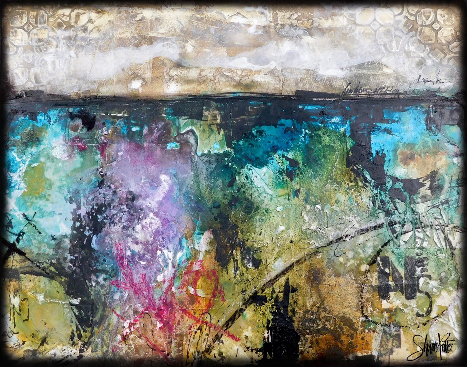 "Freedom" texture Print to be Framed