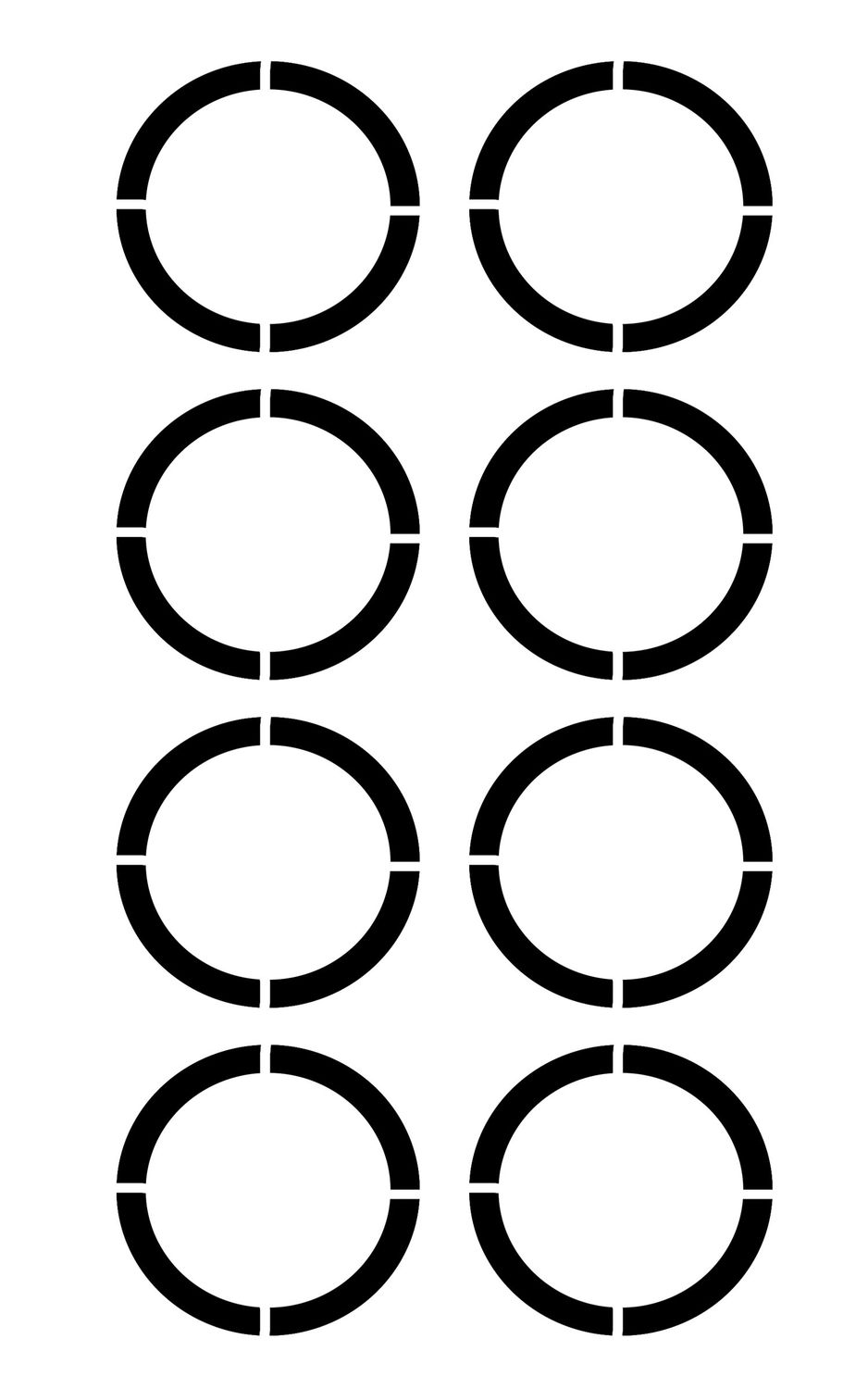 Jump Rings stencil 5x8