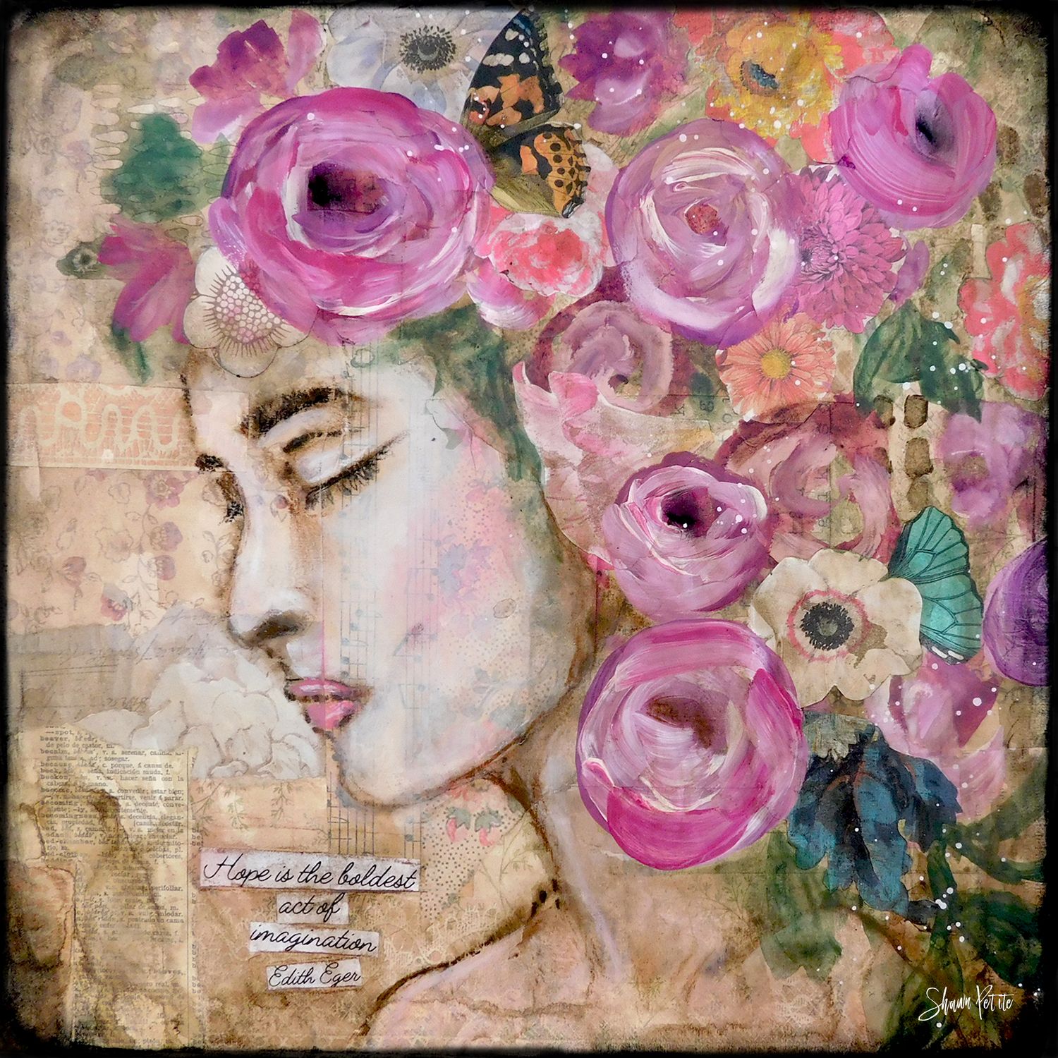 "Hope is the boldest act of imagination" Print to be Framed