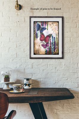 "Reflection" butterfly, Print to be Framed