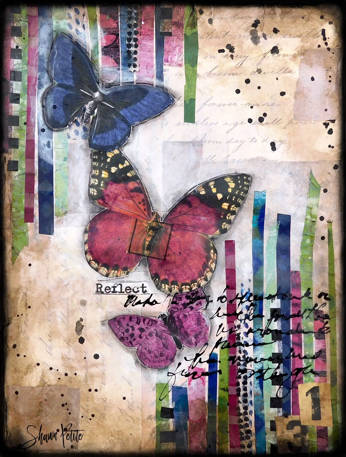 "Reflection" butterfly, Print to be Framed