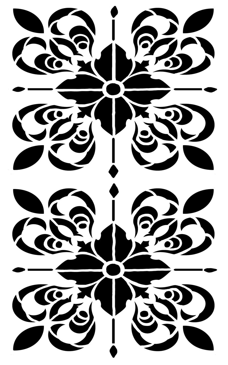 Moroccan Tile 2 stencil 5x8
