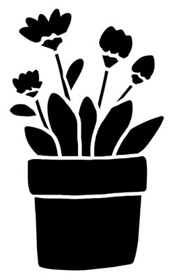 Little Pots 2 stencil 5x8
