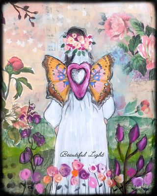 "Beautiful Light" Angel Print to be Framed