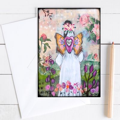 "Thank You" angel 5x7 card