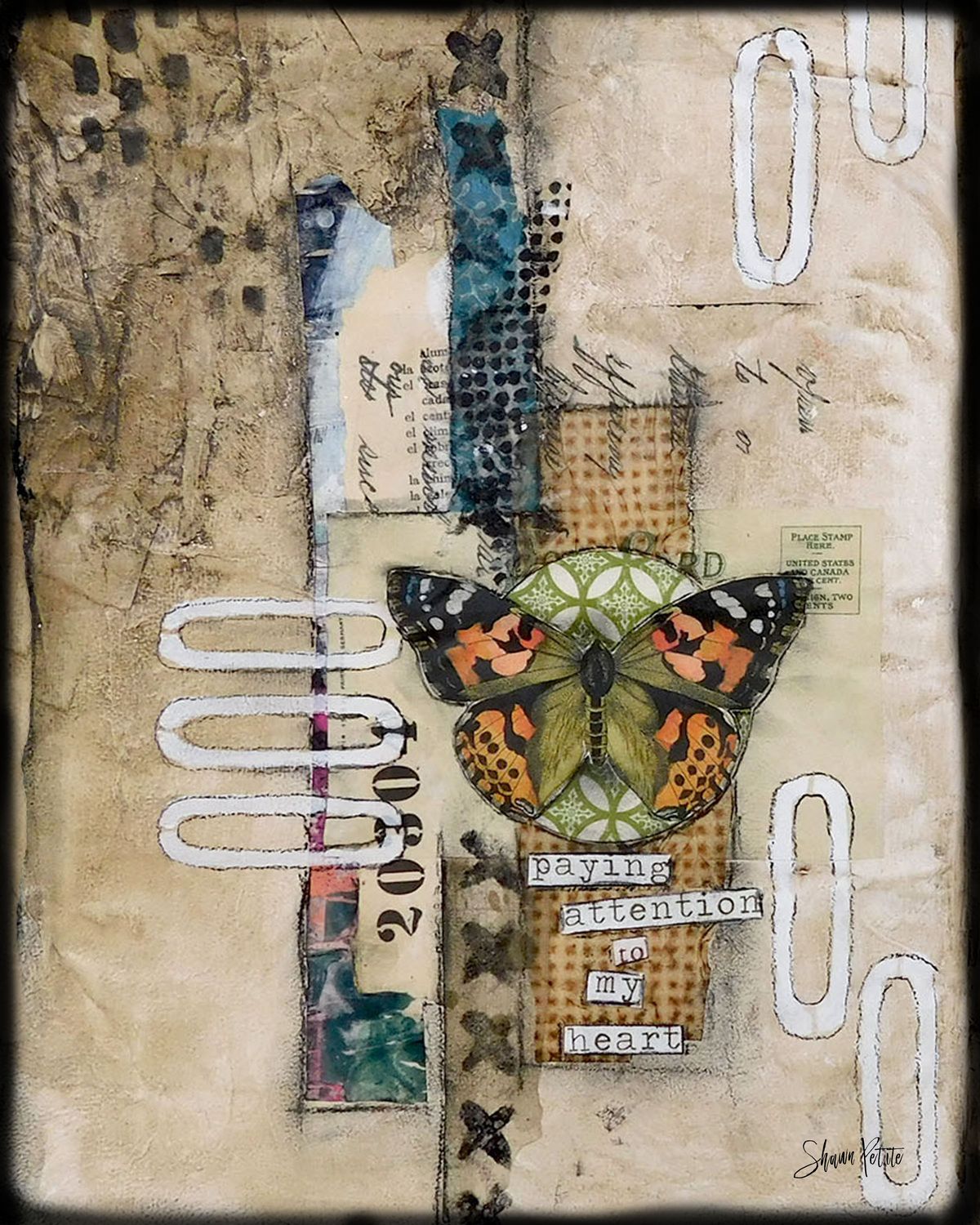 "Paying attention to my heart" Print to be Framed