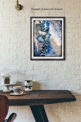 "Changes take time" butterfly Print to be Framed