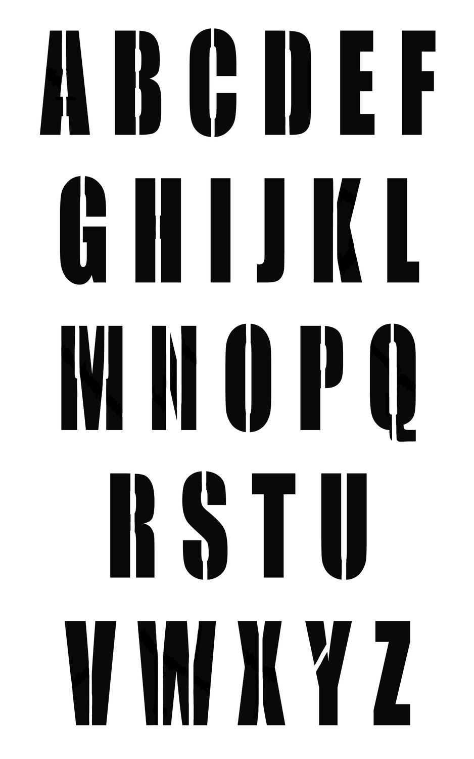 Headline Font stencil 5x8