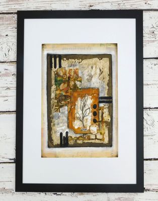 "Grow" 11x14 mixed media original in frame