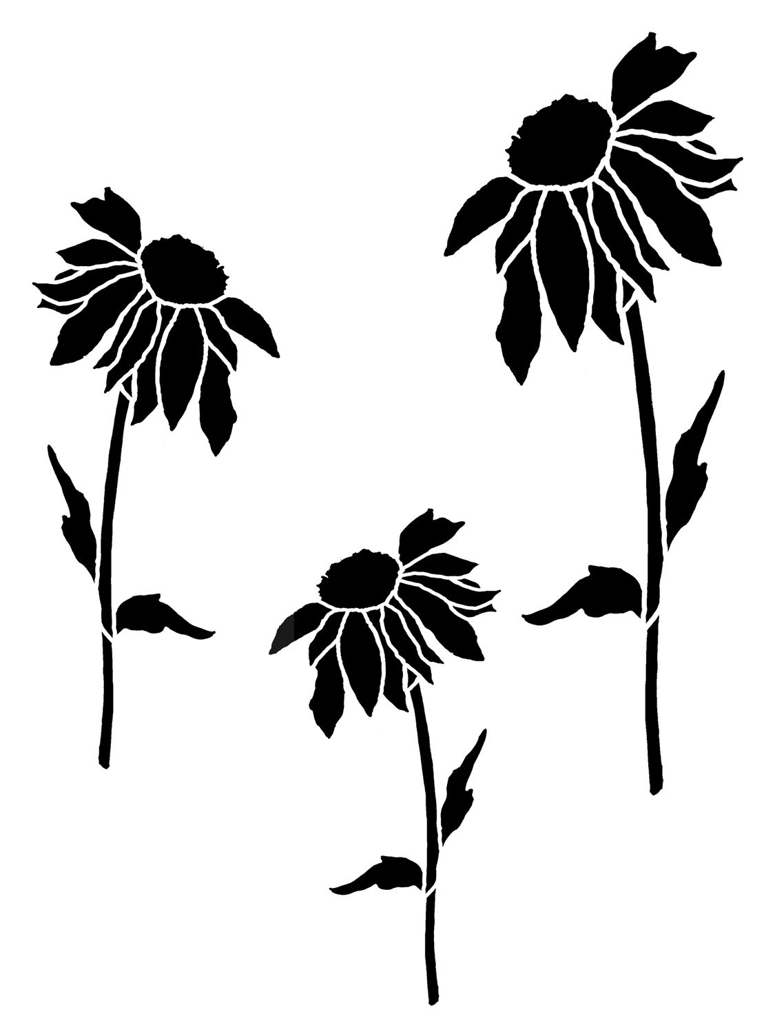 Daisy 1 stencil 9x12