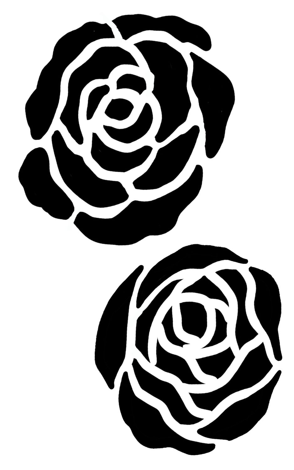Just Roses 1 stencil 5x8