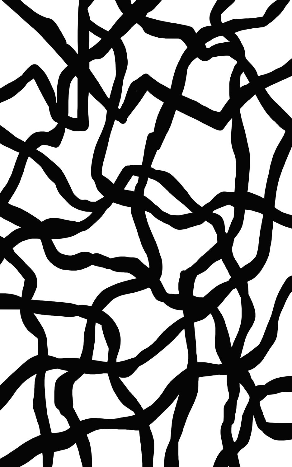 Ribbons mask stencil 5x8