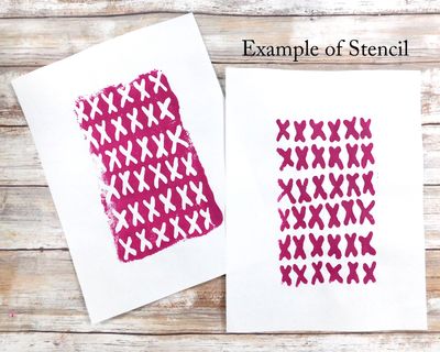 Stiches stencil 9x12