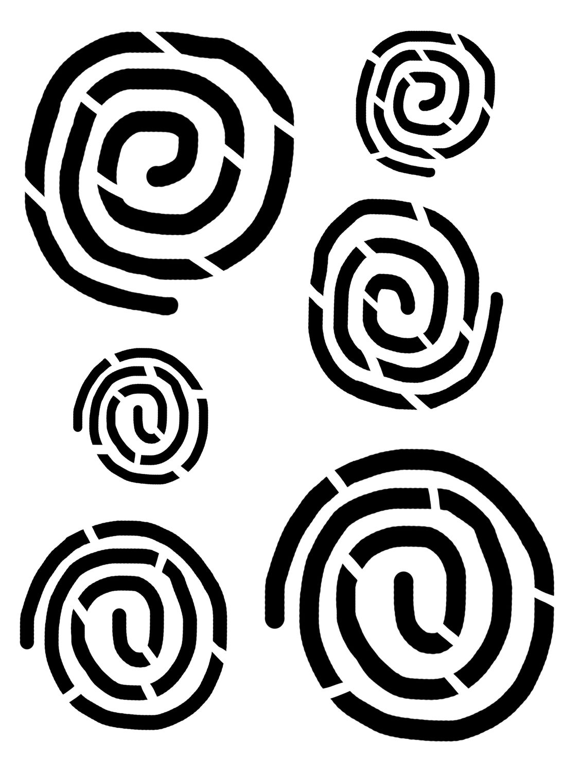 Spirals stencil 9x12