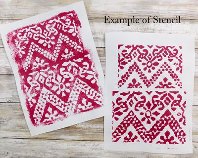 Tribal Elements Duo stencil 8x10