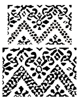 Tribal Elements Duo stencil 8x10