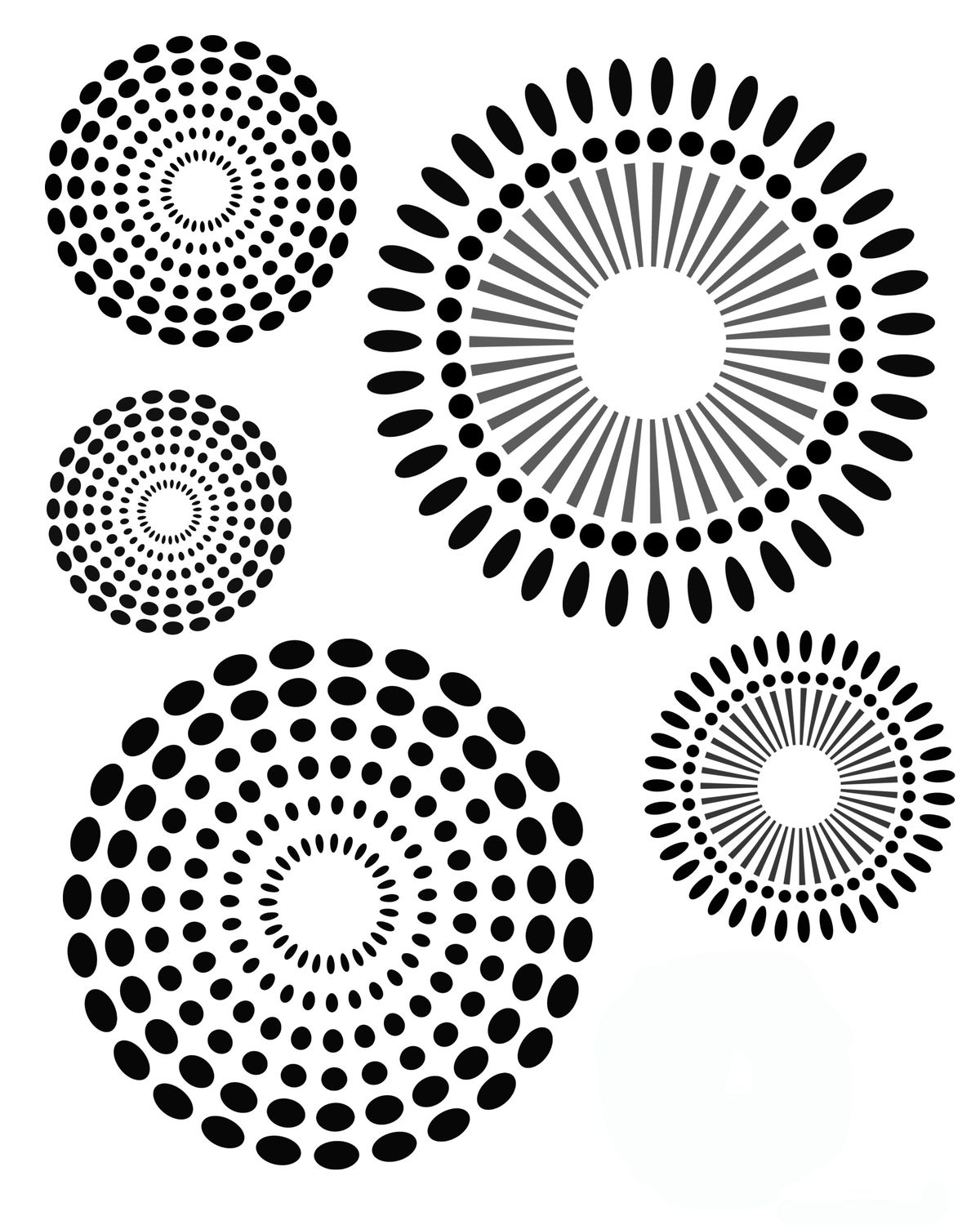 Round Abouts stencil 8x10 "CLEARANCE"