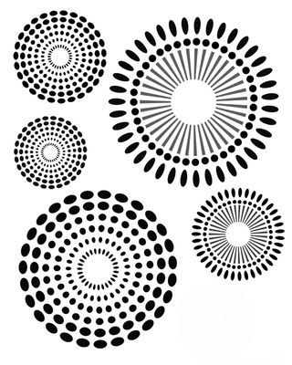 Round Abouts stencil 8x10 "CLEARANCE"