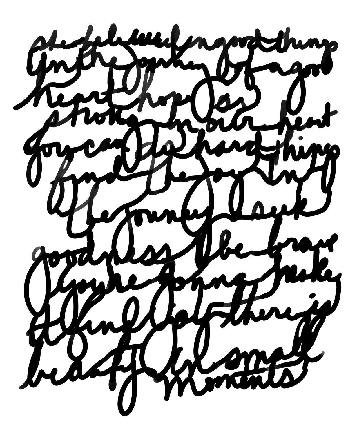 Journal Writing stencil 8x10 "CLEARANCE"