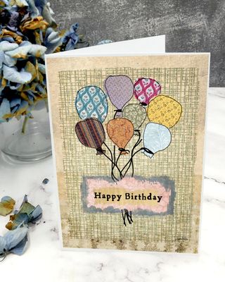 "Happy Birthday" balloons 5x7 card