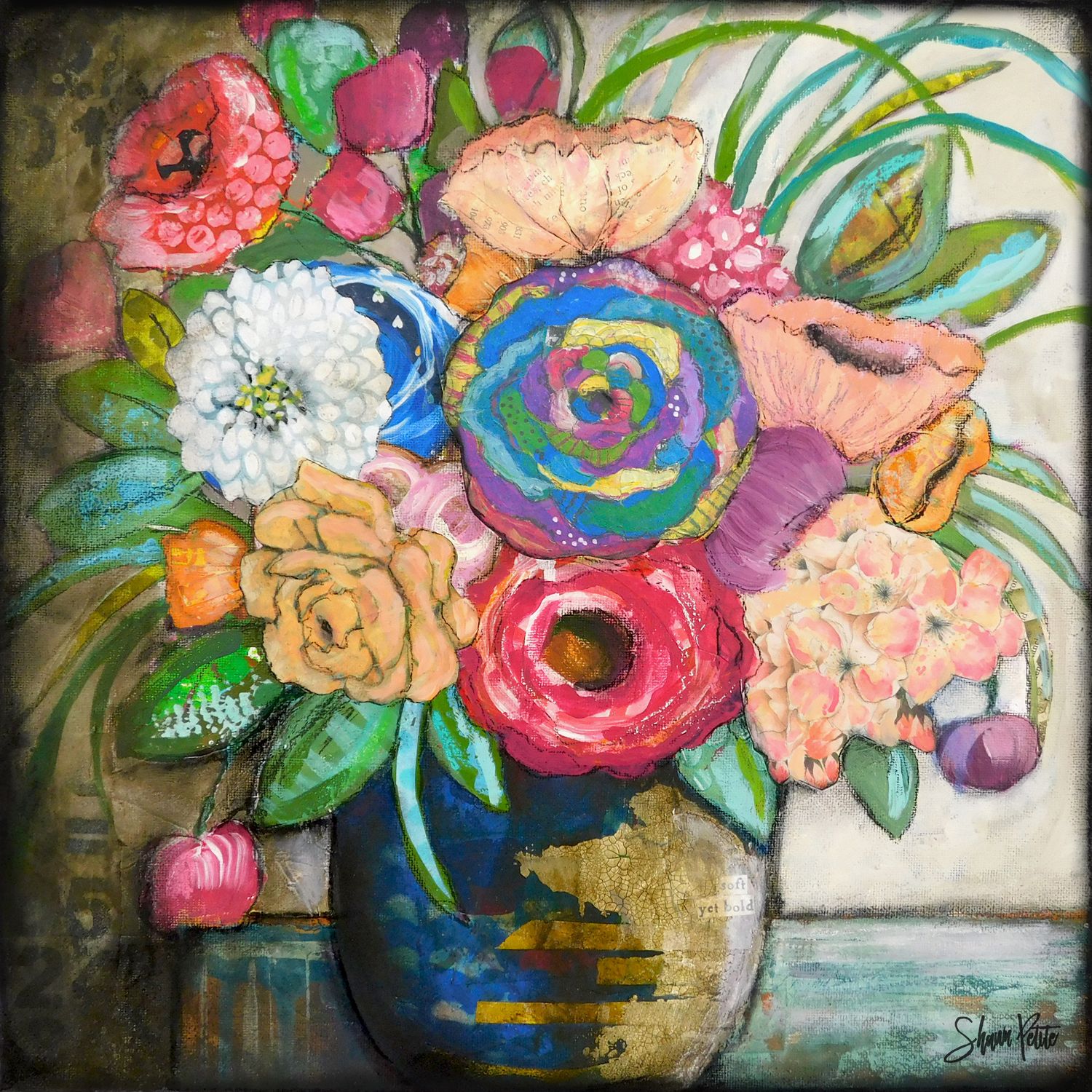 "Soft yet bold" Floral Print to be Framed