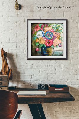 "Soft yet bold" Floral Print to be Framed