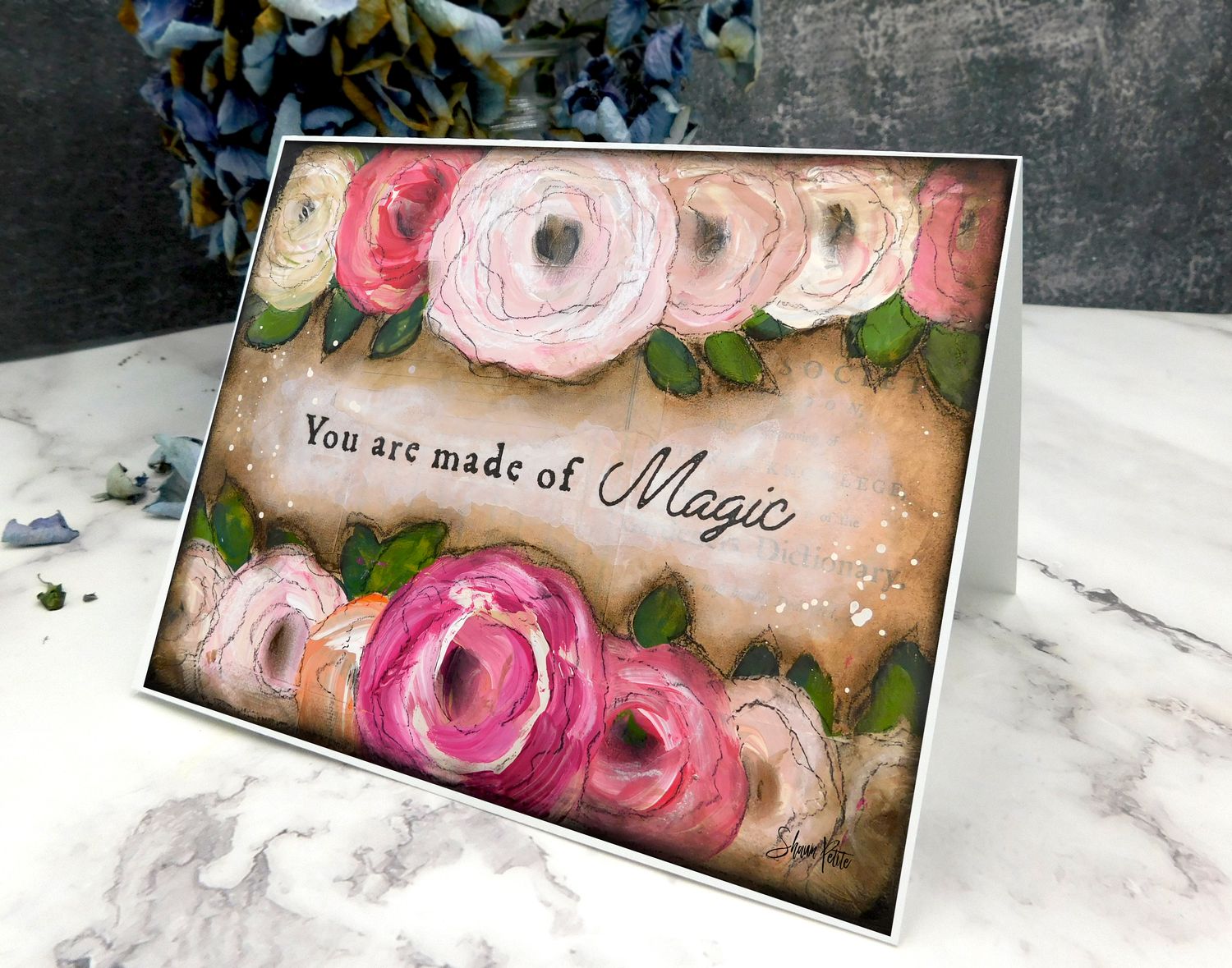 "You are made of magic" angel 7x5 card