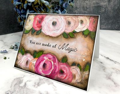 "You are made of magic" angel 7x5 card