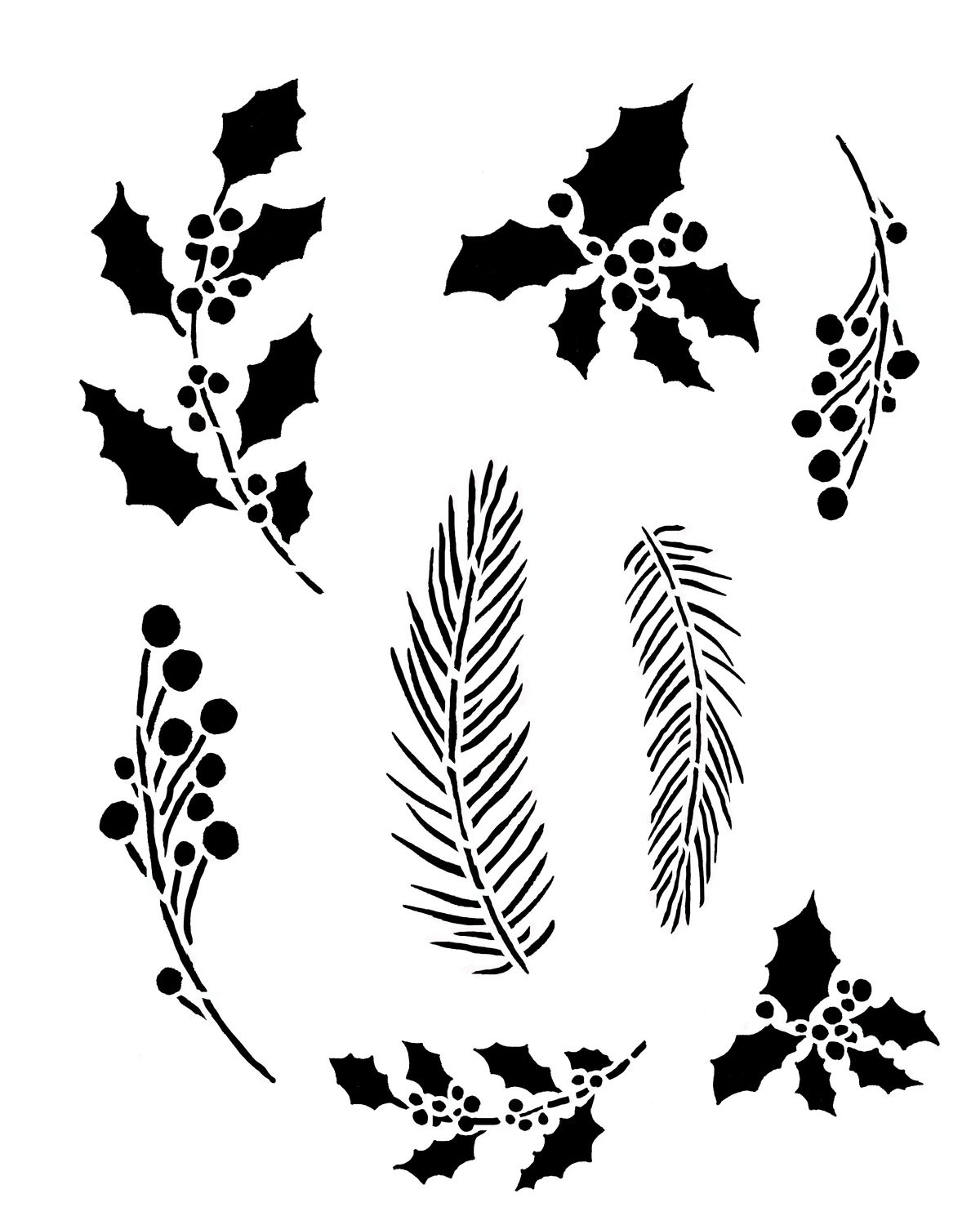 Christmas Berries and Evergreens, 8x10 "CLEARANCE"