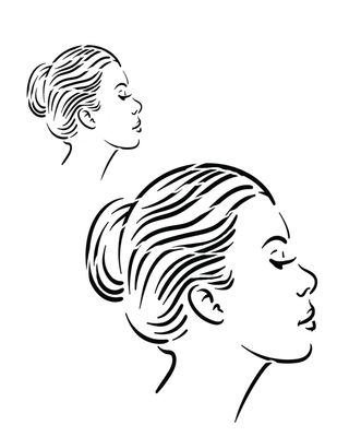 Faces 2 side view stencil 8x10 "CLEARANCE"