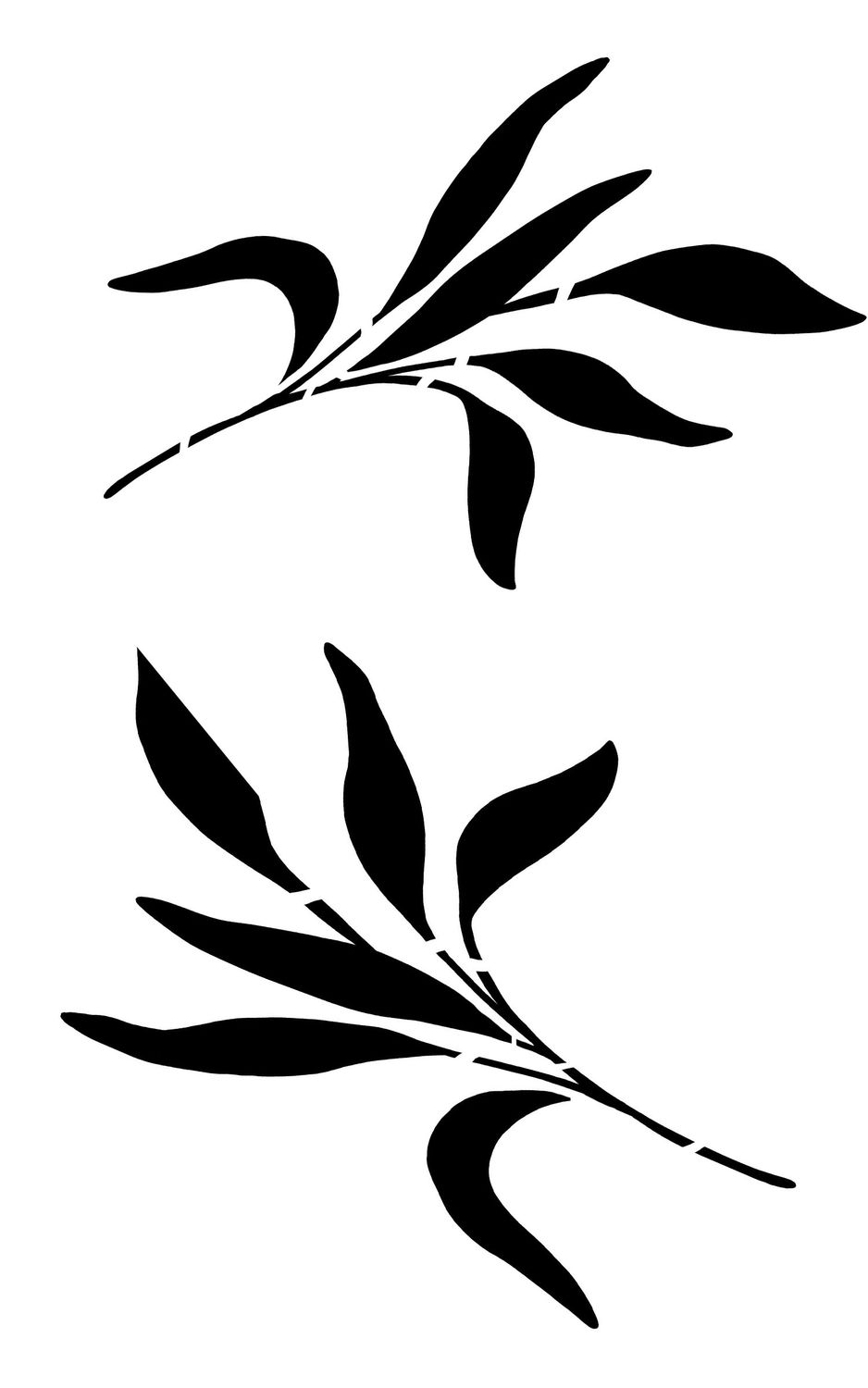 Botanical Leaf 1 stencil 5x8