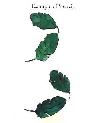 Botanical Leaves 2 with masks stencil 5x8