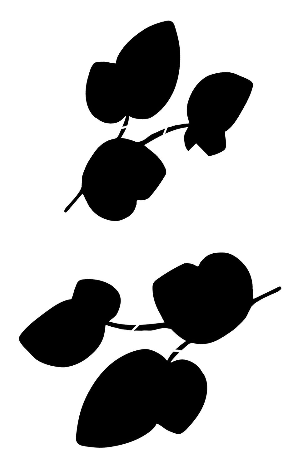 Botanical Leaves 3 stencil 5x8