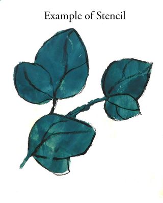 Botanical Leaves 3 stencil 5x8