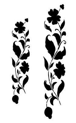 Floral Vines stencil 5x8
