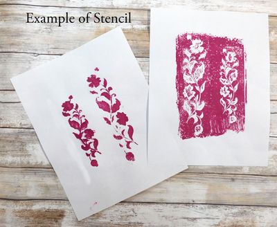 Floral Vines stencil 5x8