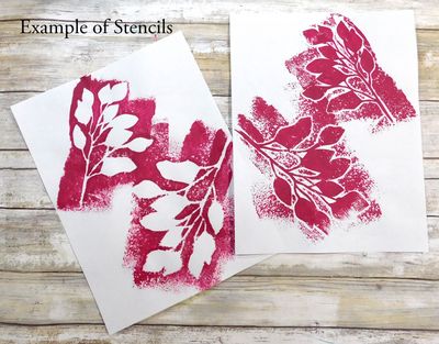 Branches and Leaves with masks Stencil 8x10