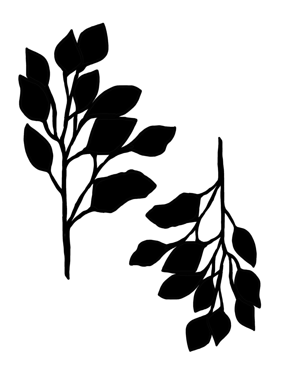 Branches and Leaves stencil 9x12