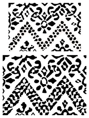 Tribal Elements Duo stencil 9x12