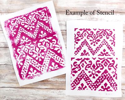 Tribal Elements Duo stencil 9x12