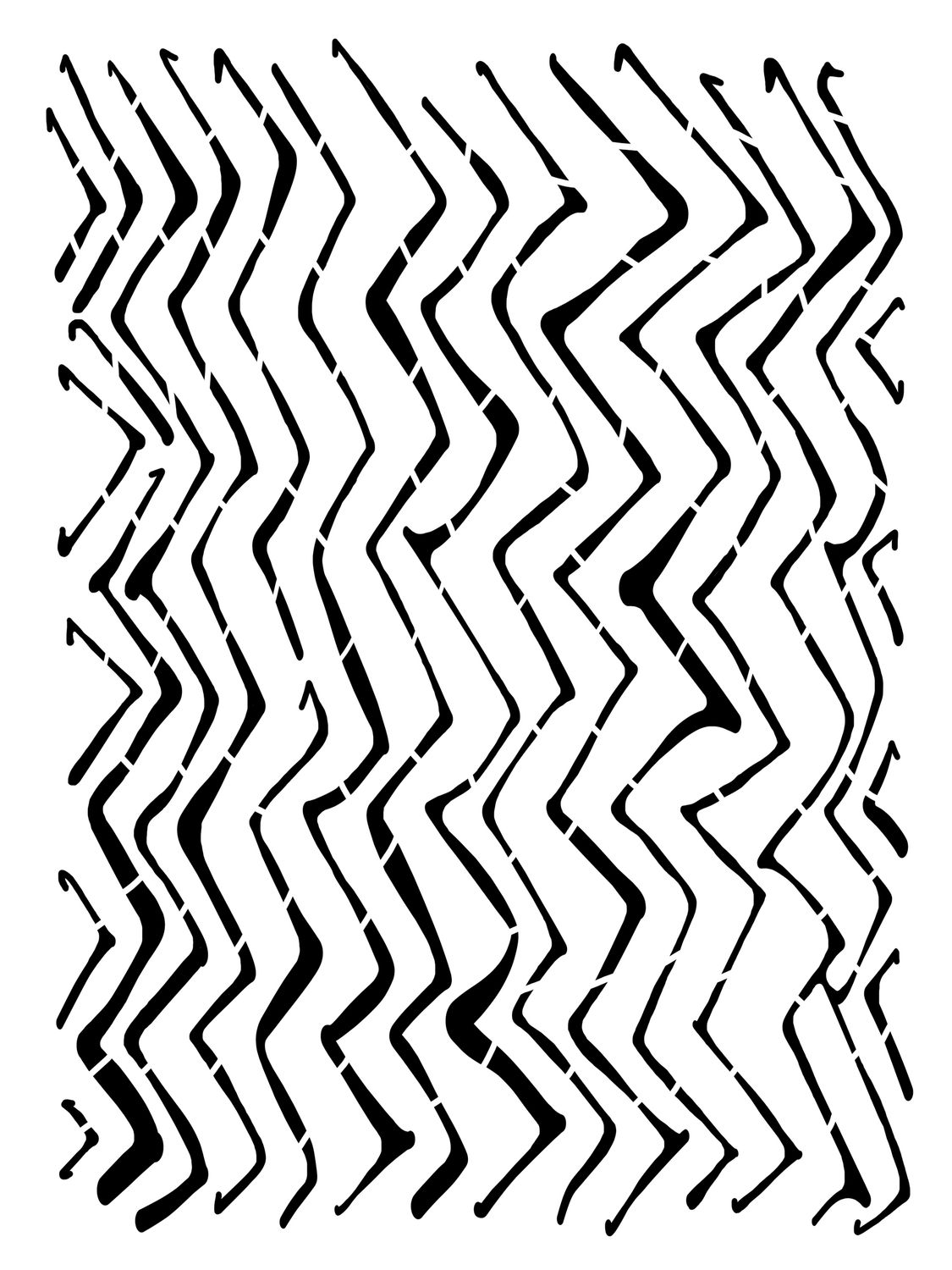 Zig Zag stencil 9x12