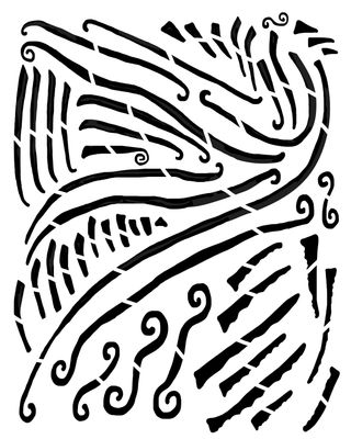 Background Swirls stencil 8x10