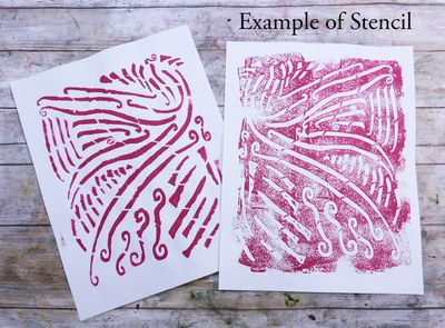 Background Swirls stencil 8x10