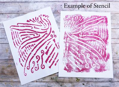 Background Swirls stencil 8x10