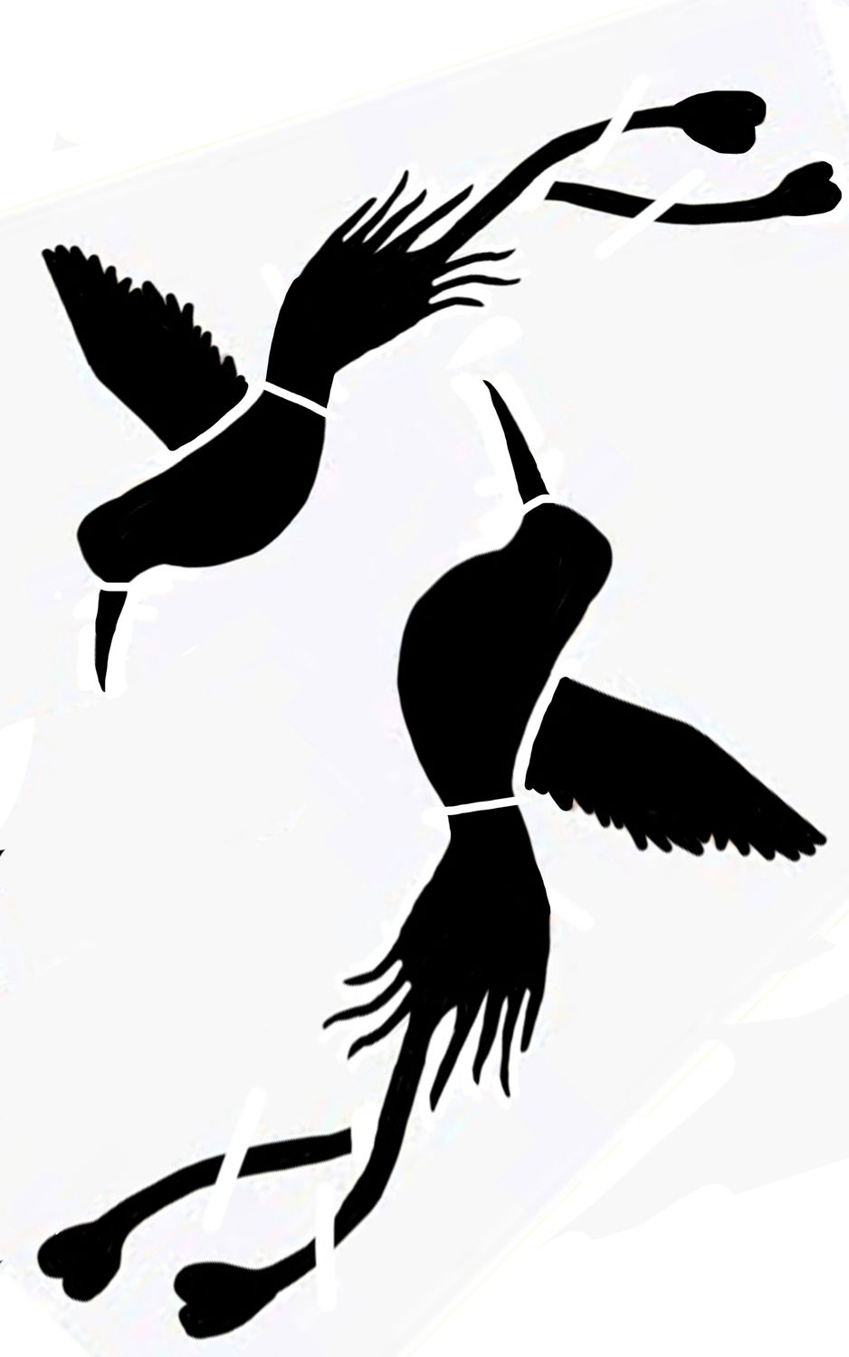 Humming Birds stencil 5x8