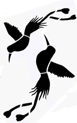 Humming Birds stencil 5x8