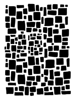 Stepping Stones stencil 9x12