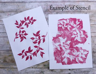 Branches 2 stencil 9x12