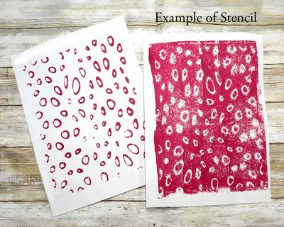 Raindrops stencil 8x10