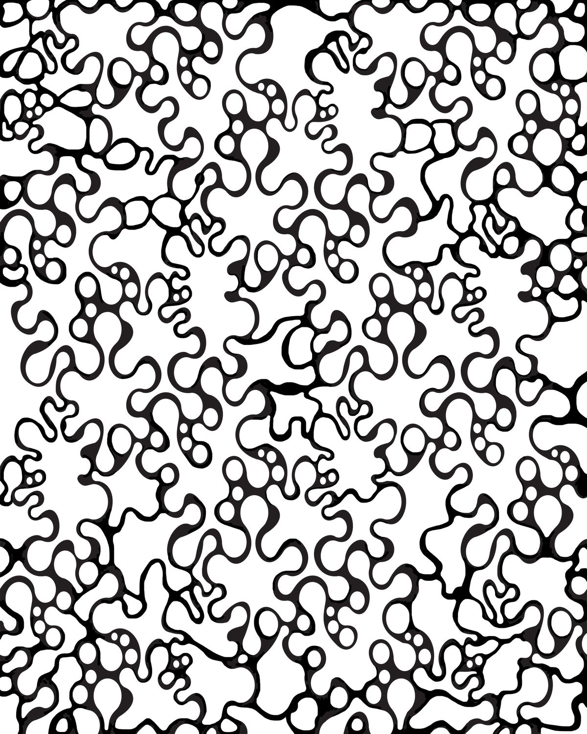 Swirlies mask stencil 8x10